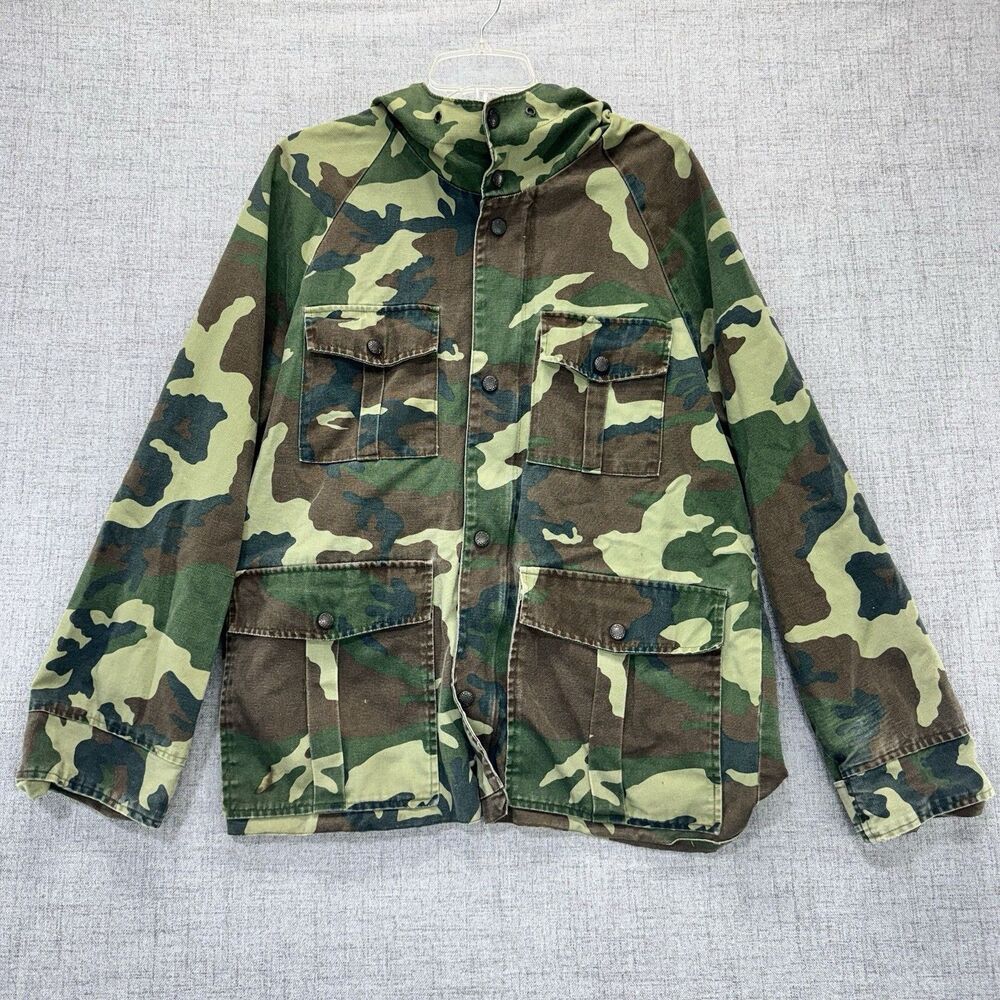 Vintage Black Sheep Jacket Men's Medium Army Camo Hooded